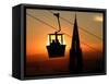 A Couple Sit in a Gondola in Freiburg, Southwestern Germany-null-Framed Stretched Canvas