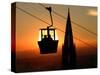 A Couple Sit in a Gondola in Freiburg, Southwestern Germany-null-Stretched Canvas