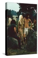 A Couple Stand Together at the Woodstock Music and Arts Fair, Bethel, New York, August 1969-John Dominis-Stretched Canvas