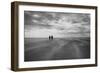 A Couple Together on a Winters Day on a Beach-Clive Nolan-Framed Photographic Print