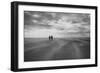 A Couple Together on a Winters Day on a Beach-Clive Nolan-Framed Photographic Print