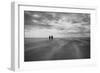 A Couple Together on a Winters Day on a Beach-Clive Nolan-Framed Photographic Print