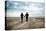 A Couple Together on a Winters Day on a Beach-Clive Nolan-Stretched Canvas