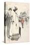 A Couple Waiting for a Bus-Théophile Alexandre Steinlen-Stretched Canvas