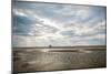 A Couple Walking Together on a Winter Day on a Beach-Clive Nolan-Mounted Photographic Print