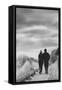 A Couple Walking Together on a Winter Day-Clive Nolan-Framed Stretched Canvas