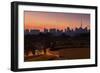 A Couple Watch the Sunset in Praca Do Por Do Sol, Sunset Square, in Sao Paulo-Alex Saberi-Framed Photographic Print