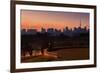 A Couple Watch the Sunset in Praca Do Por Do Sol, Sunset Square, in Sao Paulo-Alex Saberi-Framed Photographic Print