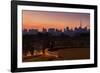 A Couple Watch the Sunset in Praca Do Por Do Sol, Sunset Square, in Sao Paulo-Alex Saberi-Framed Photographic Print