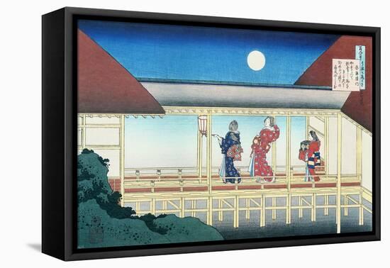 A courtesan goes to bed in the early morning.-Katsushika Hokusai-Framed Stretched Canvas