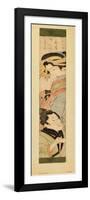 A Courtesan Looking Down at a Man Holding a Pipe in His Hands-Kikukawa Eizan-Framed Premium Giclee Print