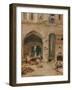 'A Courtyard in Genoa', c1850, (1935)-James Holland-Framed Giclee Print