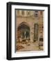 'A Courtyard in Genoa', c1850, (1935)-James Holland-Framed Giclee Print