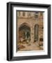 'A Courtyard in Genoa', c1850, (1935)-James Holland-Framed Giclee Print