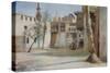 A Courtyard Near the Tentmakers' Bazaar, Cairo-Walter Spencer-Stanhope Tyrwhitt-Stretched Canvas
