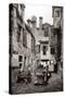 A Courtyard Surrounded by Buildings in Venice, c.1880-Ferdinando Ongania-Stretched Canvas