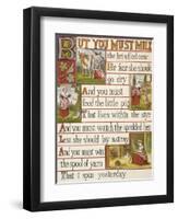 A Cow Being Milked by a Maid. a Nursery Rhyme.-null-Framed Premium Giclee Print