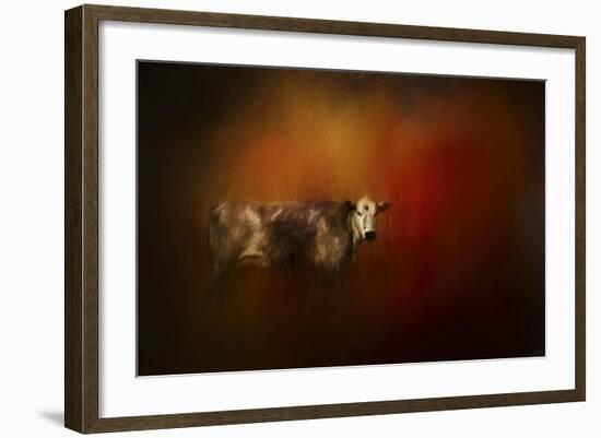 A Cow in Autumn-Jai Johnson-Framed Giclee Print