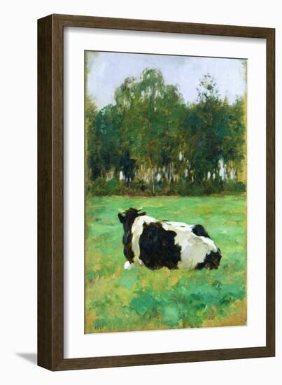 A Cow in the Meadow-Thomas Ludwig Herbst-Framed Giclee Print