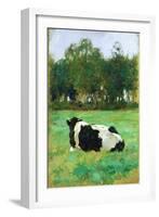 A Cow in the Meadow-Thomas Ludwig Herbst-Framed Giclee Print