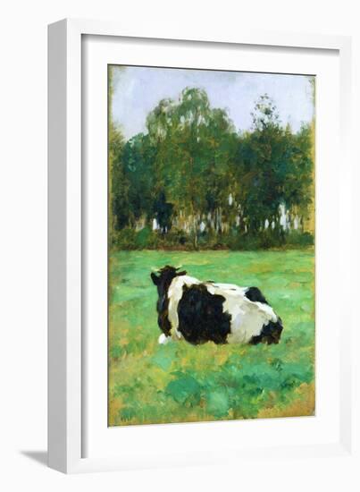 A Cow in the Meadow-Thomas Ludwig Herbst-Framed Giclee Print