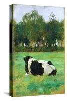 A Cow in the Meadow-Thomas Ludwig Herbst-Stretched Canvas