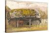 A Cow Lodge with a Mossy Roof, C.1829 (Pen and Ink with W/C and Gouache on Paper)-Samuel Palmer-Stretched Canvas