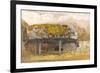 A Cow Lodge with a Mossy Roof, C.1829 (Pen and Ink with W/C and Gouache on Paper)-Samuel Palmer-Framed Giclee Print