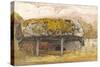 A Cow Lodge with a Mossy Roof, C.1829 (Pen and Ink with W/C and Gouache on Paper)-Samuel Palmer-Stretched Canvas