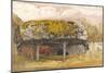 A Cow Lodge with a Mossy Roof, C.1829 (Pen and Ink with W/C and Gouache on Paper)-Samuel Palmer-Mounted Giclee Print