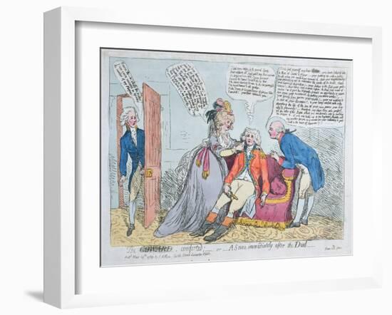 A Coward Comforted, or a Scene Immediately after the Duel, Published by J. Aitken in 1789-null-Framed Giclee Print