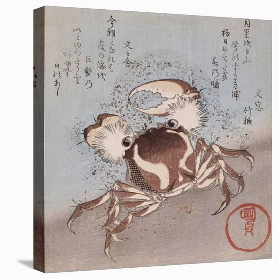 A Crab on the Seashore-Utagawa Kunisada-Stretched Canvas