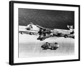 A Crash at the Monaco Grand Prix, 1957-null-Framed Photographic Print