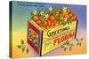 A Crate of Oranges From Florida-null-Stretched Canvas