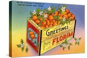 A Crate of Oranges From Florida-null-Stretched Canvas