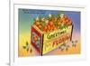 A Crate of Oranges From Florida-null-Framed Art Print