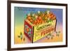 A Crate of Oranges From Florida-null-Framed Art Print