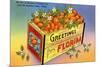 A Crate of Oranges From Florida-null-Mounted Art Print