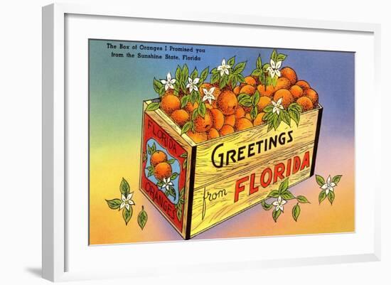 A Crate of Oranges From Florida-null-Framed Art Print