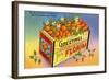 A Crate of Oranges From Florida-null-Framed Art Print