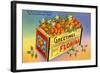 A Crate of Oranges From Florida-null-Framed Art Print