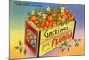 A Crate of Oranges From Florida-null-Mounted Art Print