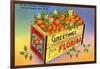 A Crate of Oranges From Florida-null-Framed Art Print