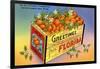 A Crate of Oranges From Florida-null-Framed Art Print