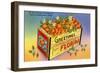 A Crate of Oranges From Florida-null-Framed Art Print