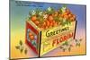 A Crate of Oranges From Florida-null-Mounted Art Print