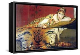 A Craving For Cherries-Sir Lawrence Alma-Tadema-Framed Stretched Canvas