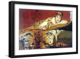 A Craving For Cherries-Sir Lawrence Alma-Tadema-Framed Art Print