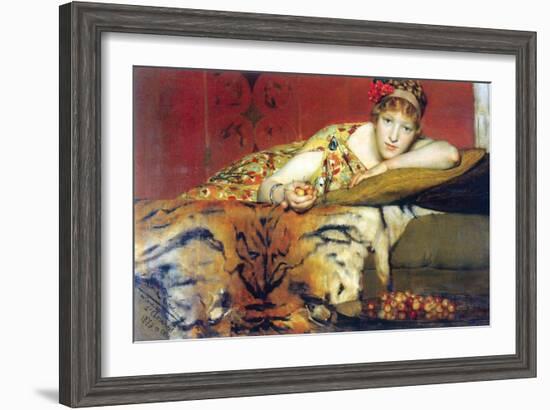 A Craving for Cherries-Sir Lawrence Alma-Tadema-Framed Art Print