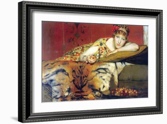 A Craving for Cherries-Sir Lawrence Alma-Tadema-Framed Art Print